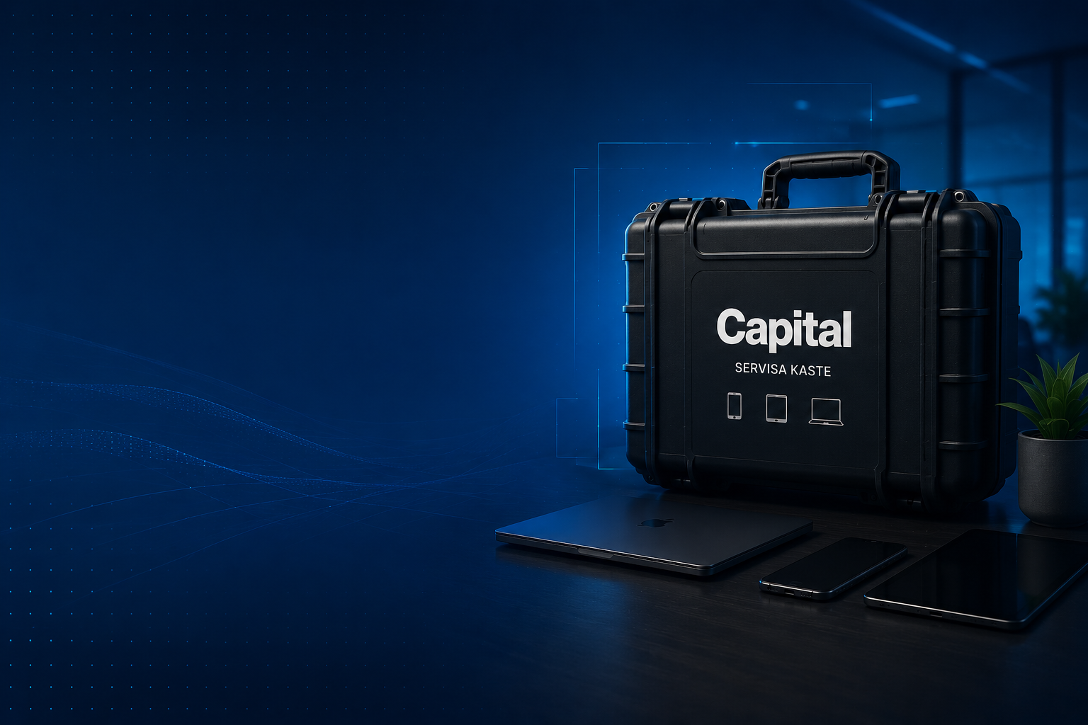 Capital servisa kaste uz galda